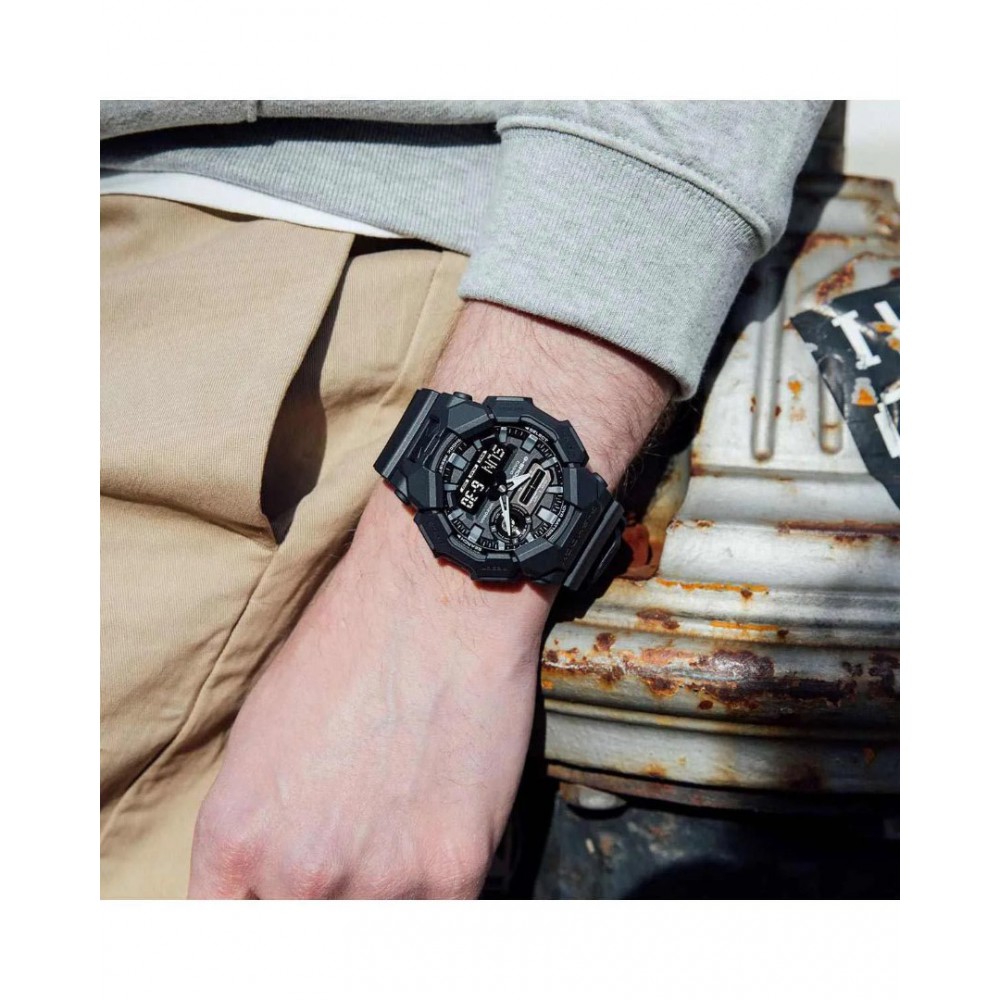 Ανδρικό Ρολόι Casio G-Shock Chronograph 51mm Λουράκι Καουτσούκ Μαύρο GA-010-1A1ER