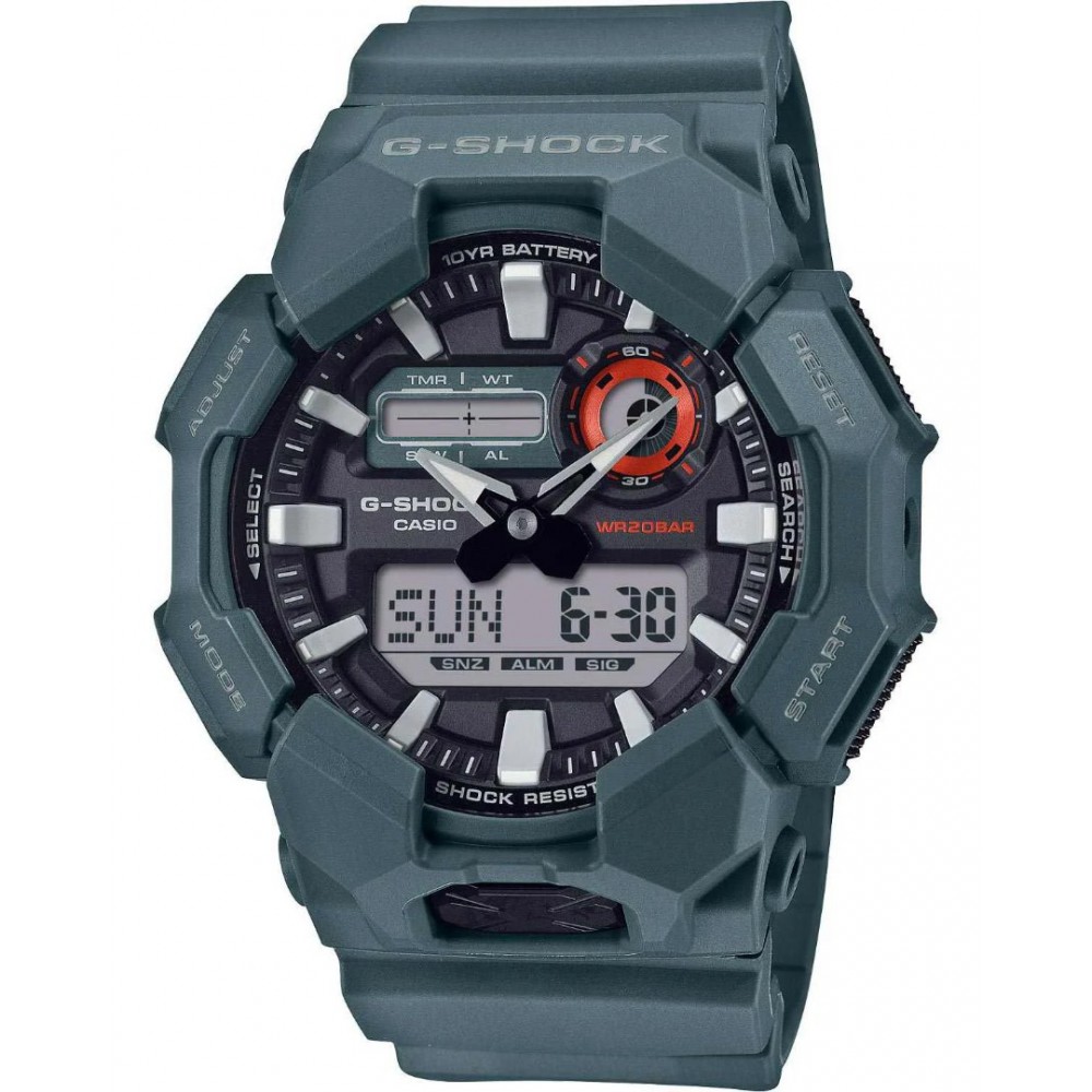 Men's Watch Casio G-Shock Chronograph 51mm  Rubber Strap Green GA-010-2AER