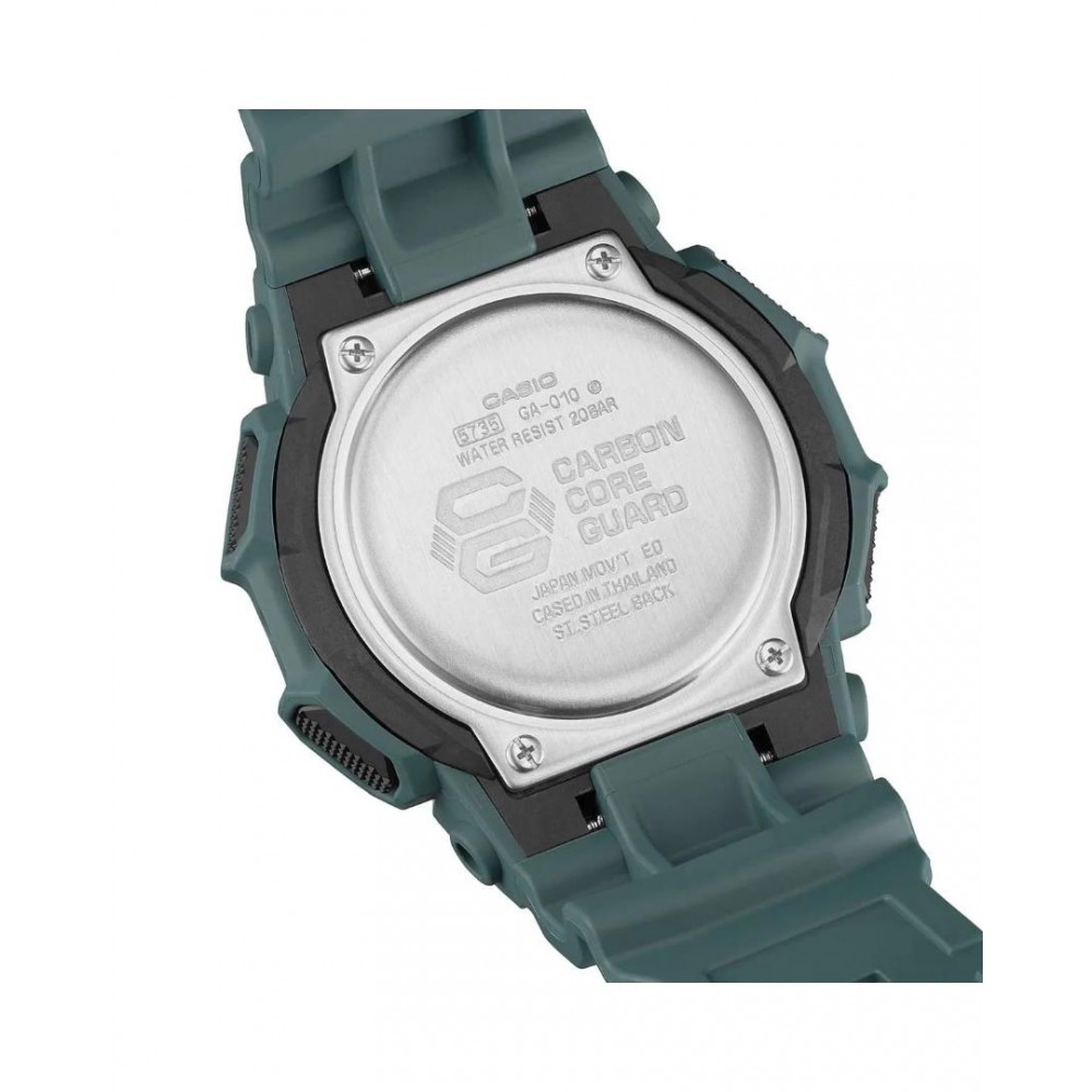 Men's Watch Casio G-Shock Chronograph 51mm  Rubber Strap Green GA-010-2AER