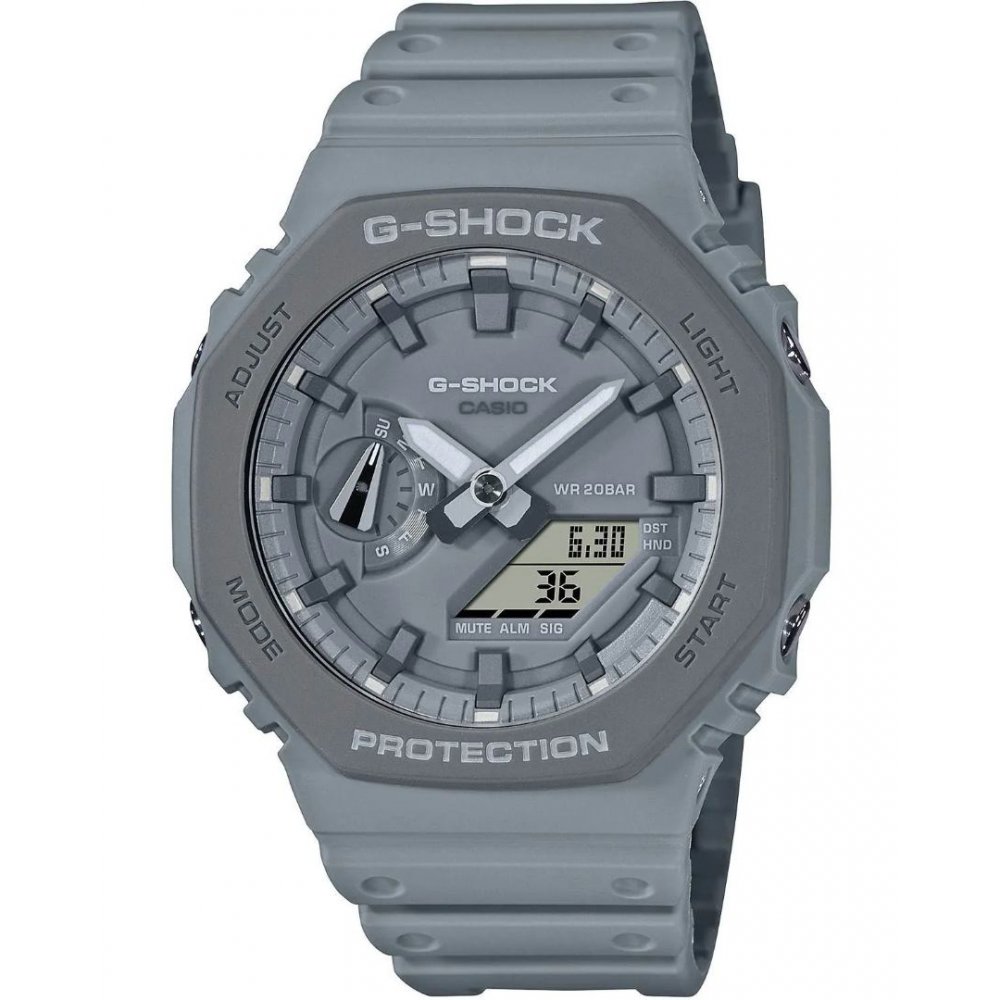 Men's Watch Casio G-Shock Chronograph 45mm Biosourced Strap Light Grey GA-2110ET-8AER