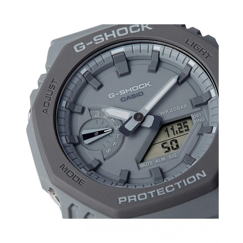 Men's Watch Casio G-Shock Chronograph 45mm Biosourced Strap Light Grey GA-2110ET-8AER