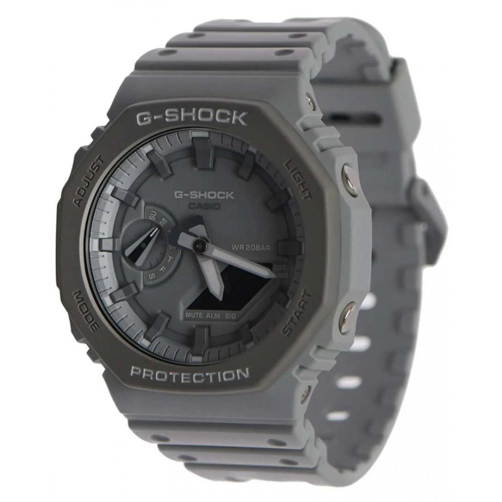 Men's Watch Casio G-Shock Chronograph 45mm Biosourced Strap Light Grey GA-2110ET-8AER
