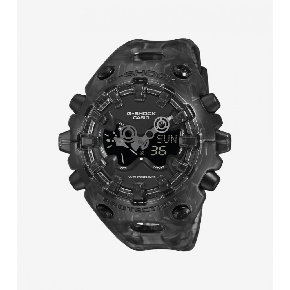 Men's Watch Casio G-Shock Chronograph 58mm Transparent  Rubber Strap Transparent Grey GA-V01SKE-8AER