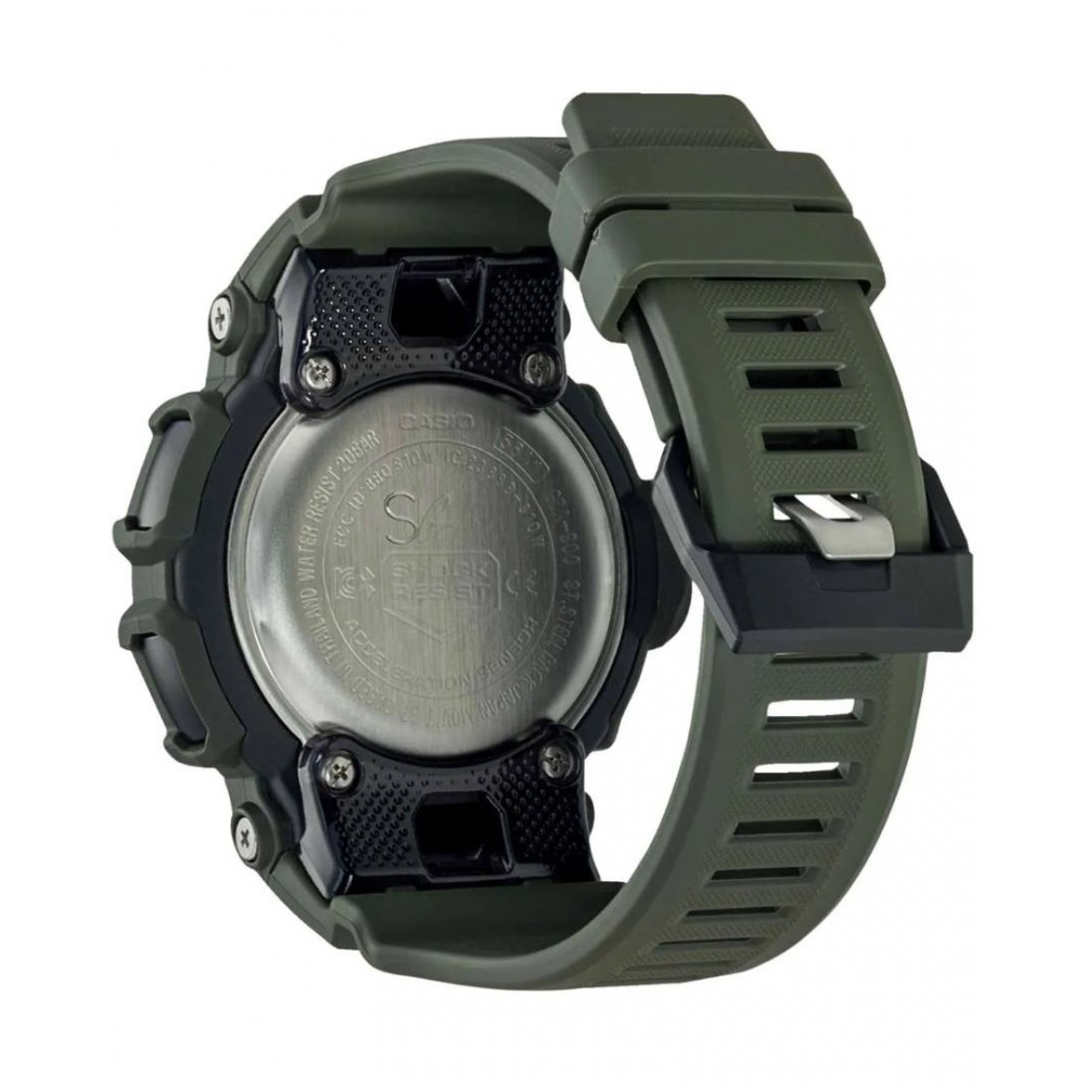 Men's Watch Casio G-Shock Smartwatch Dual Time Chronograph 49mm Khaki Rubber Strap GBA-900UU-3AER