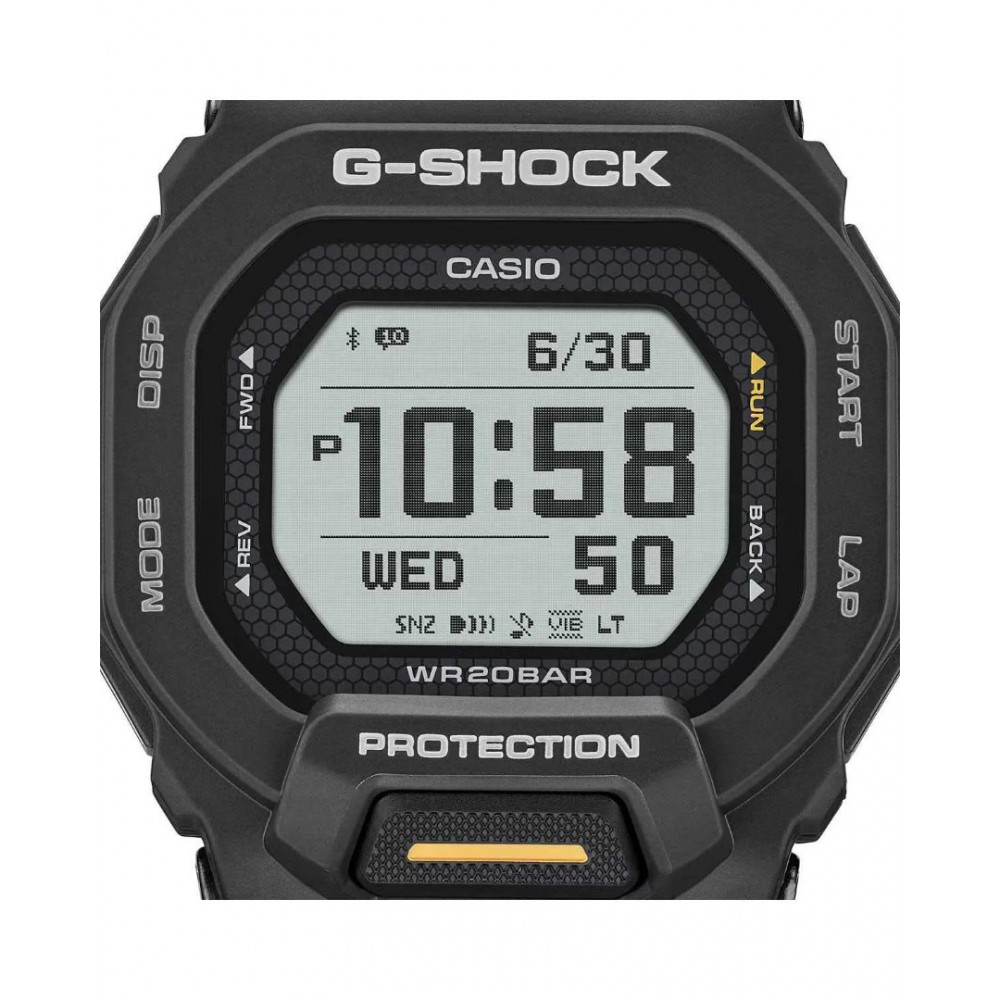 Ανδρικό Ρολόι Casio G-Shock G-Squad Smartwatch 48mm Λουράκι Καουτσούκ Μαύρο GBD-200-1A1ER