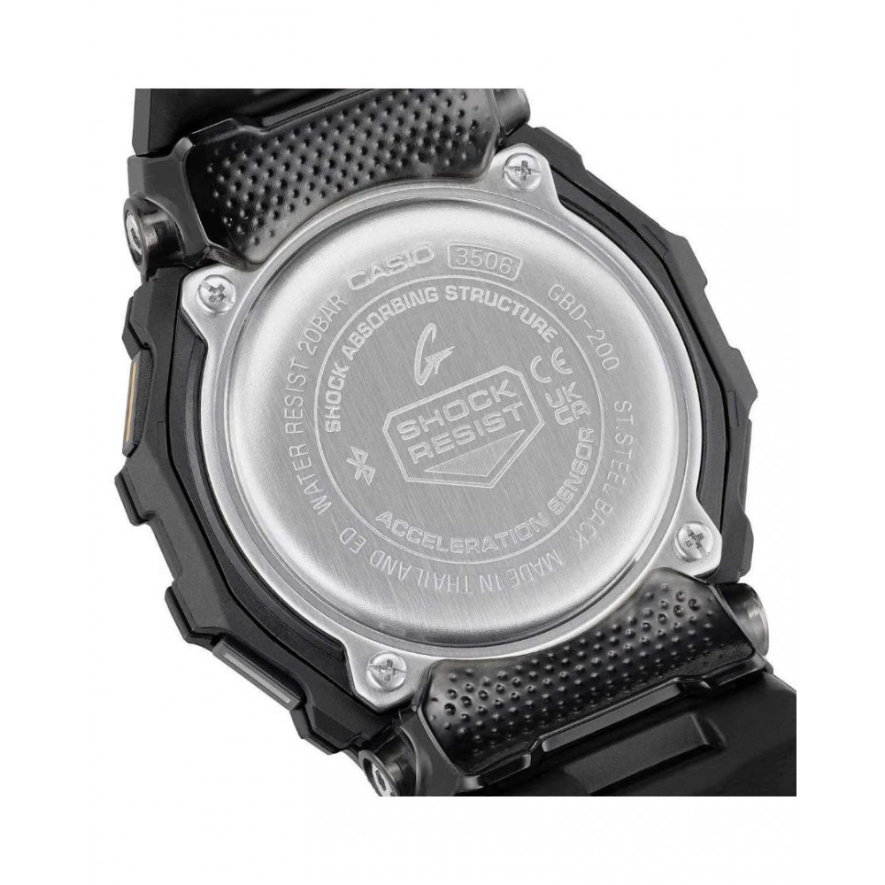 Ανδρικό Ρολόι Casio G-Shock G-Squad Smartwatch 48mm Λουράκι Καουτσούκ Μαύρο GBD-200-1A1ER
