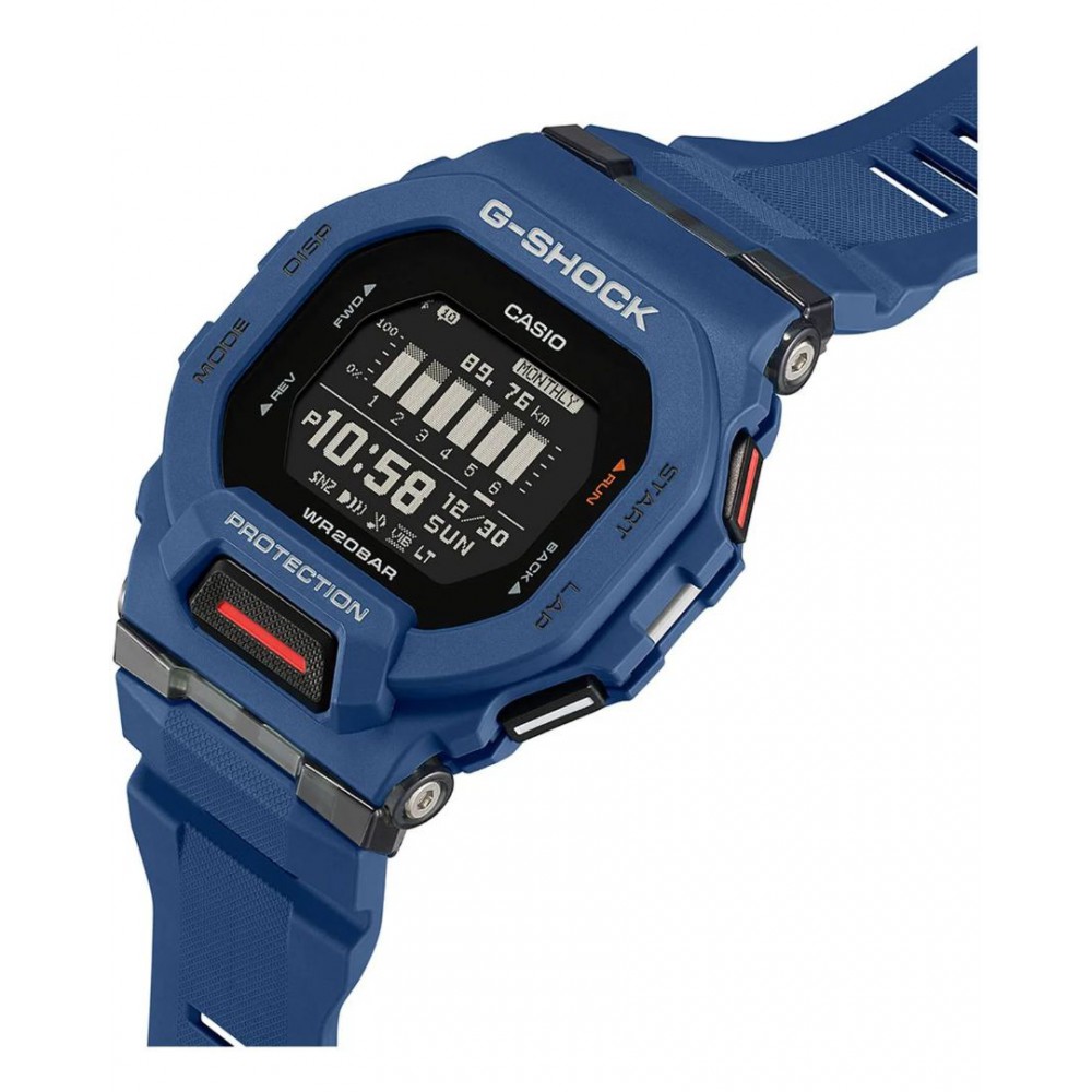 Ανδρικό Ρολόι Casio G-Shock G-Squad Smartwatch Strava Compatible 48mm Λουράκι Καουτσούκ Μπλε GBD-200-2ER
