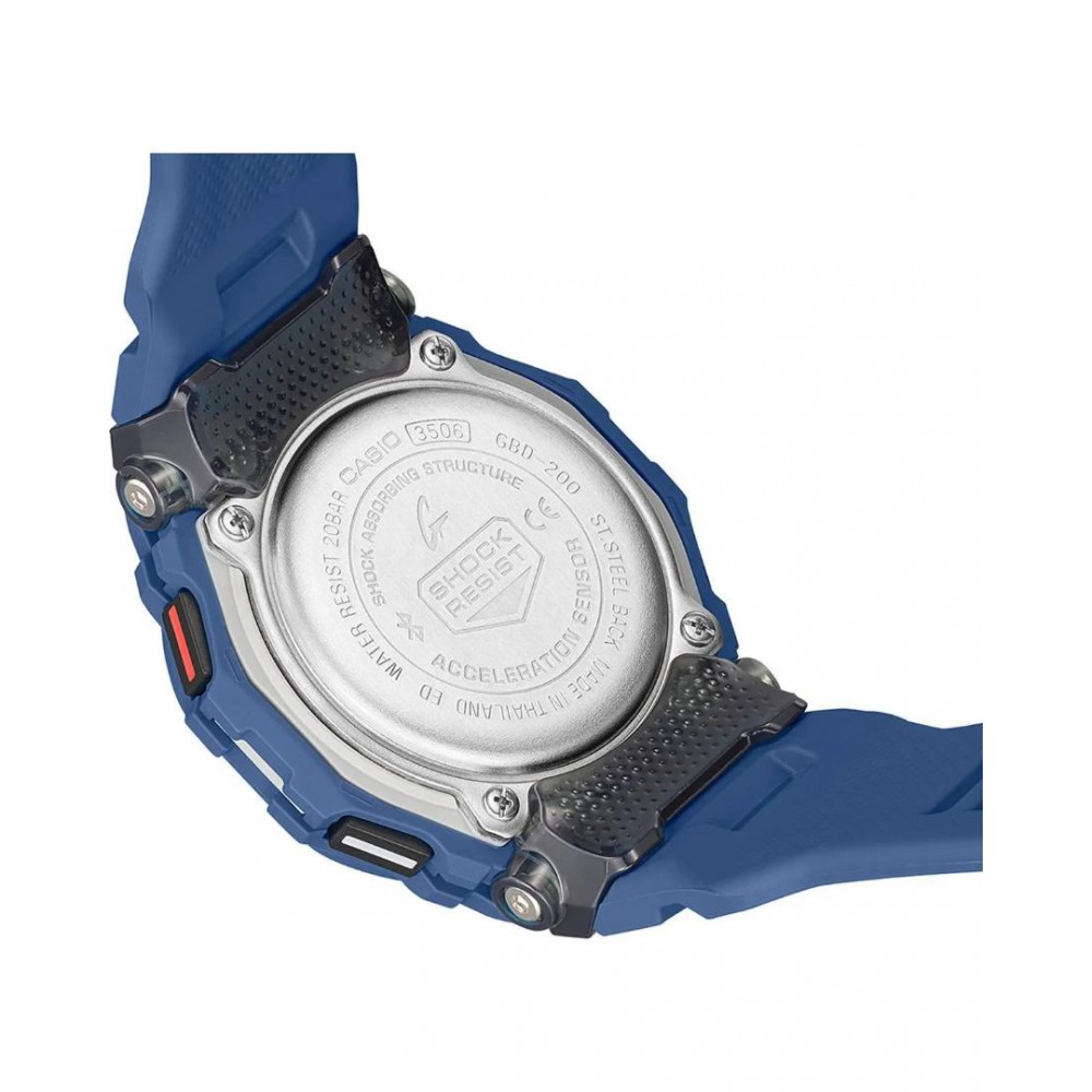 Ανδρικό Ρολόι Casio G-Shock G-Squad Smartwatch Strava Compatible 48mm Λουράκι Καουτσούκ Μπλε GBD-200-2ER