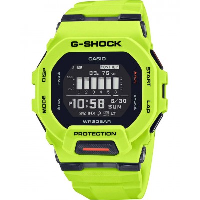 Men's Watch Casio G-Shock G-Squad Smartwatch 48mm Green Rubber Strap GBD-200-9ER