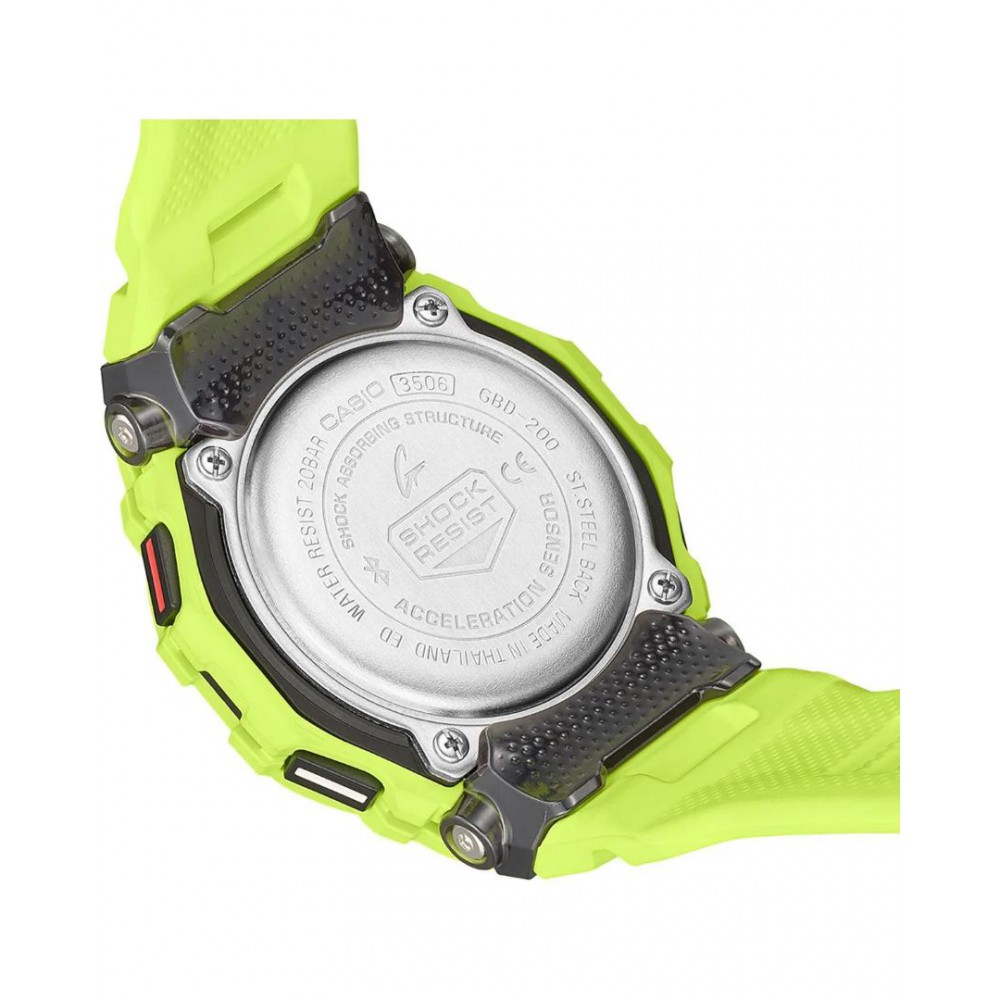Men's Watch Casio G-Shock G-Squad Smartwatch 48mm Green Rubber Strap GBD-200-9ER