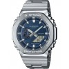 Men's Watch Casio G-Shock Dual Time Chronograph 45mm Stainless Steel Bracelet Silver/Blue GM-2110D-2BER