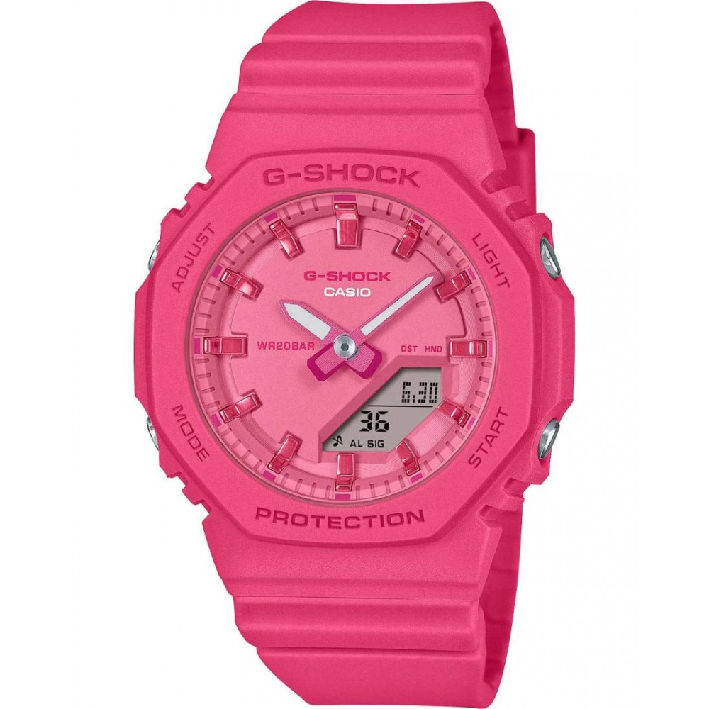 Unisex Watch Casio G-Shock Chronograph 40mm Rubber Strap Pink GMA-P2100PP-4AER