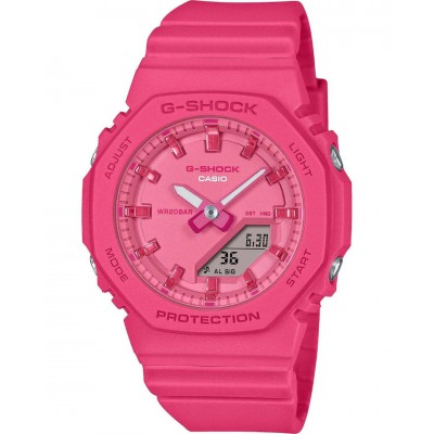 Unisex Watch Casio G-Shock Chronograph 40mm Rubber Strap Pink GMA-P2100PP-4AER