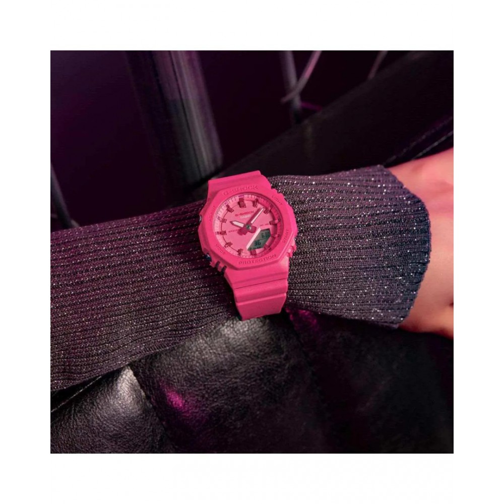 Unisex Watch Casio G-Shock Chronograph 40mm Rubber Strap Pink GMA-P2100PP-4AER
