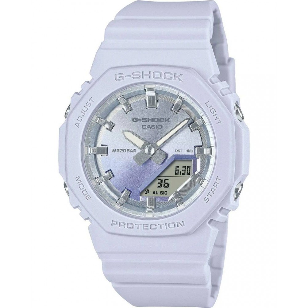 Unisex Watch Casio G-Shock Chronograph 40mm Bio-based Resin Strap Purple GMA-P2100SG-2AER