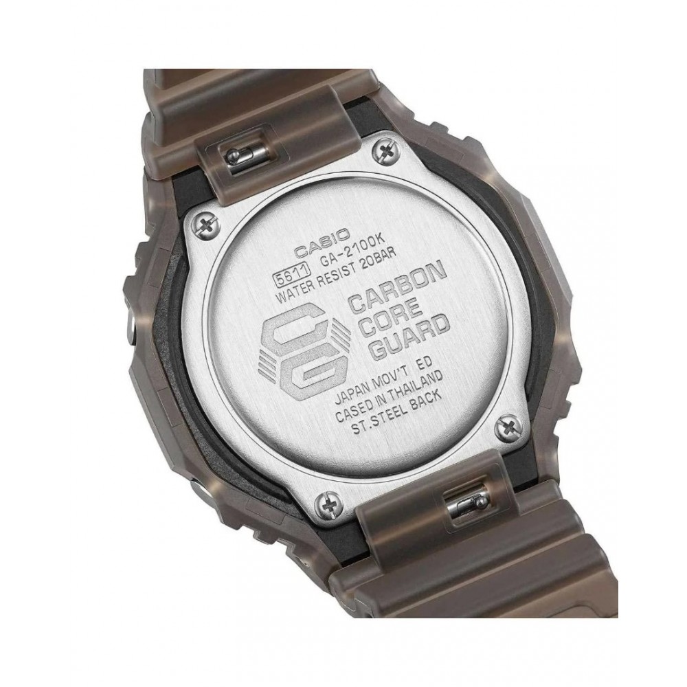 Men's Watch Casio G-Shock Chronograph Nightlife Edition 45mm  Bio-based Resin Strap Brown GA-2100K-5AER