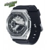 Ανδρικό Ρολόι Casio G-Shock Star Wars Συλλεκτικό Dual Time Chronograph 44mm Ανοξείδωτο Ατσάλι Λουράκι Ρητίνης Μαύρο/Ασημί GM-2100-1AER-MAN