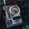 Ανδρικό Ρολόι Casio G-Shock Star Wars Συλλεκτικό Dual Time Chronograph 44mm Ανοξείδωτο Ατσάλι Λουράκι Ρητίνης Μαύρο/Ασημί GM-2100-1AER-MAN