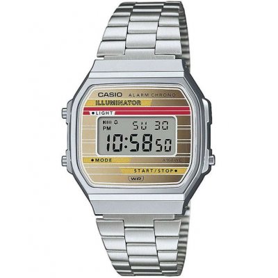 Unisex Watch CASIO Vintage Collection Chronograph Silver Bracelet Stainless Steel A-168WEHA-9AEF