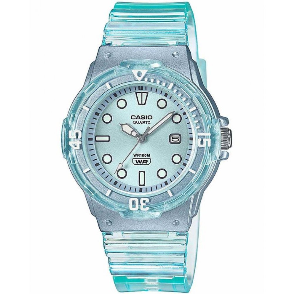 Woman's Watch CASIO Collection Pop 34mm Plastic Strap Light Blue LRW-200HS-2EVEF