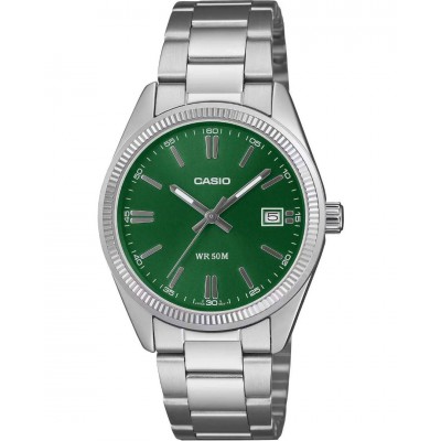 Unisex Watch CASIO Collection 35mm Stainless Steel Bracelet Green/Silver UTP-1302PD-3A1VEF