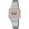 Γυναικείο Ρολόι CASIO Vintage Chronograph 25mm Ανοξείδωτο Ατσάλι Μπρασελέ Ασημί/Ροζ LA-670WEA-4A2EF
