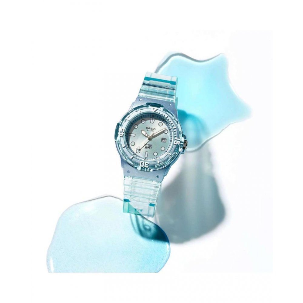 Woman's Watch CASIO Collection Pop 34mm Plastic Strap Light Blue LRW-200HS-2EVEF