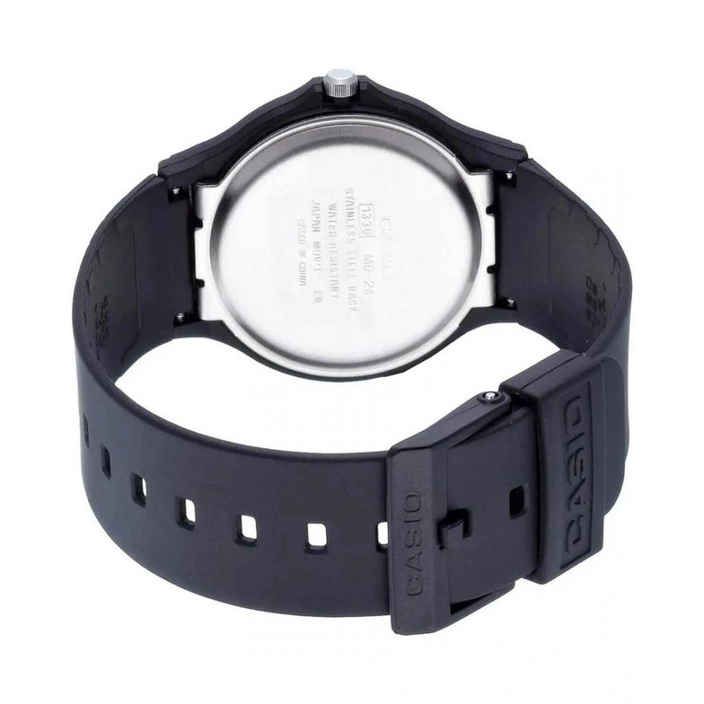 Unisex Ρολόι CASIO Standard 34mm Μαύρo Καουτσούκ MQ-24-7BLLEG