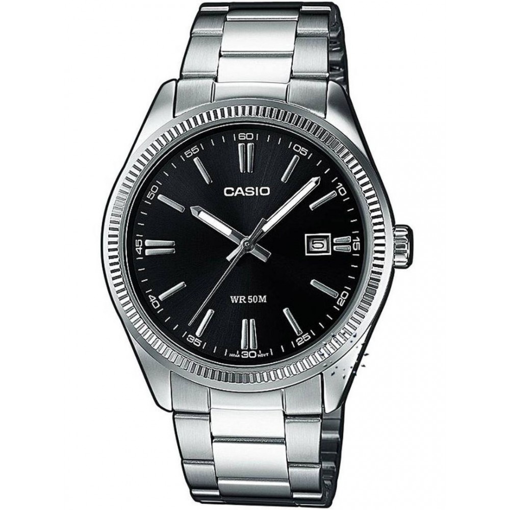 Men's Watch CASIO Collection 38mm Stainless Steel Bracelet Black/Silver MTP-1302PD-1A1VEF