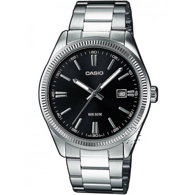 Men's Watch CASIO Collection 38mm Stainless Steel Bracelet Black/Silver MTP-1302PD-1A1VEF