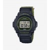 Men's Watch CASIO Collection Timeless 48mm Black /Khaki Fabric Strap W-219HB-3AVEF