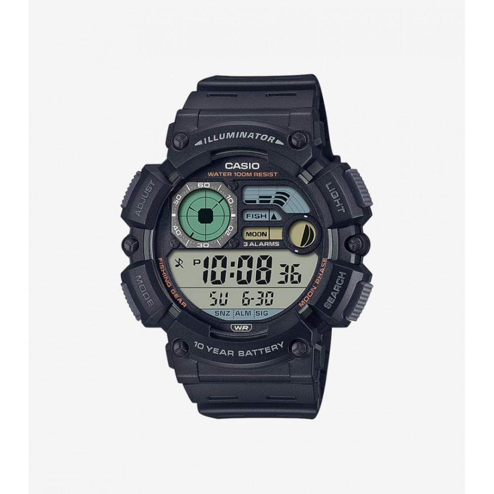 Men's Watch CASIO Collection Timeless 54mm Black Rubber Strap WS-1500H-1AVEF