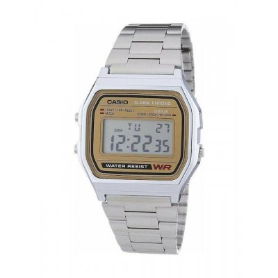  Unisex Watch CASIO Vintage Iconic Chronograph Silver Stainless Steel Bracelet A-158WEA-9EF