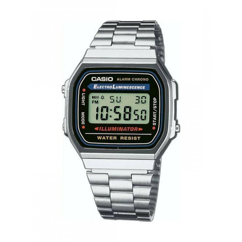 Unisex Ρολόι CASIO Collection Ασημί A158WEA-1EF