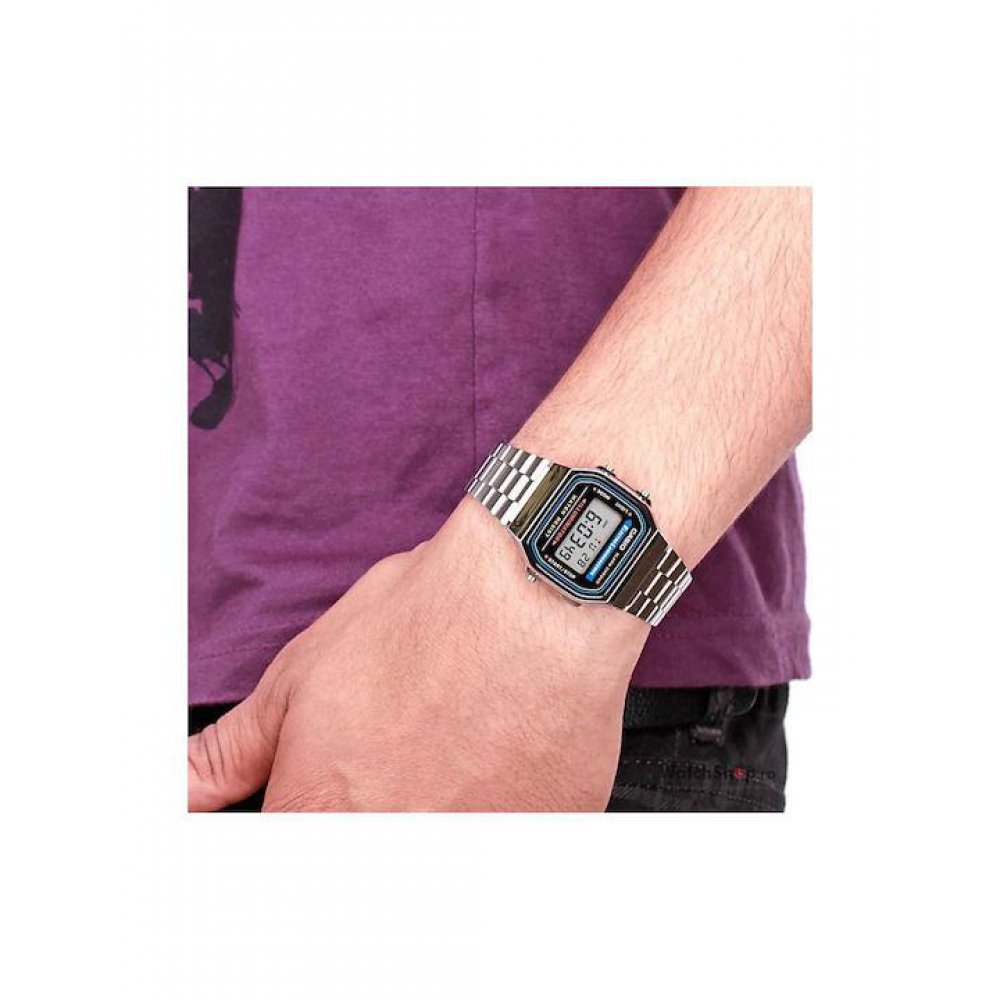 Unisex Ρολόι CASIO Collection Ασημί A158WEA-1EF