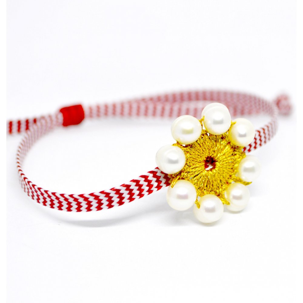 Unisex Bracelet March Chase The Sun Boho Daisy Pearl M-161