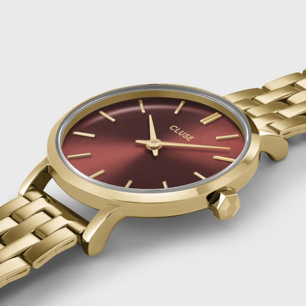 Woman's Watch CLUSE Boho Chic Petite 28mm Stainless Steel Gold/Dark Cherry CW10505