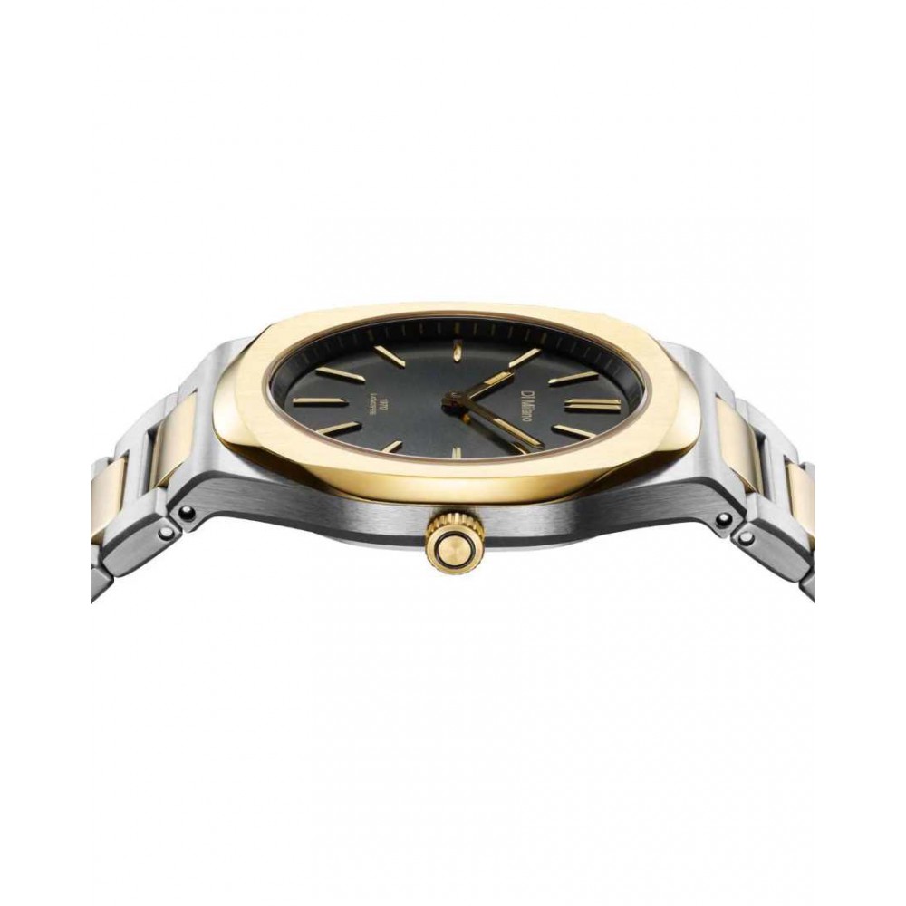 Woman's Watch D1 Milano Ultra Thin Tone Mellow Two Tone 34mm Stainless Steel Bracelet Silver/Gold/Black D1-UHBL03