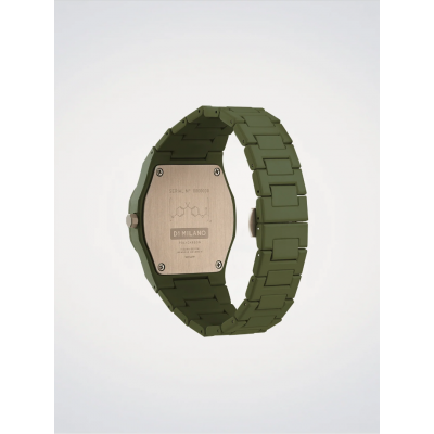 Men's Watch D1 Milano Polycarbon 40.5mm Polycarbonate Military Green D1-PCBJ22