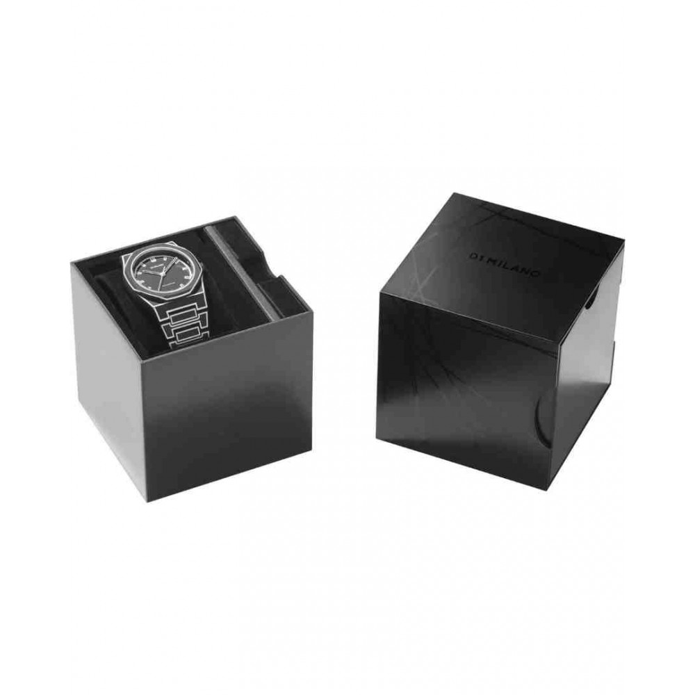 Men's Watch D1 Milano Polycarbon 2D Two Tone 40.5mm Polycarbonate Black/White D1-PCBJ33
