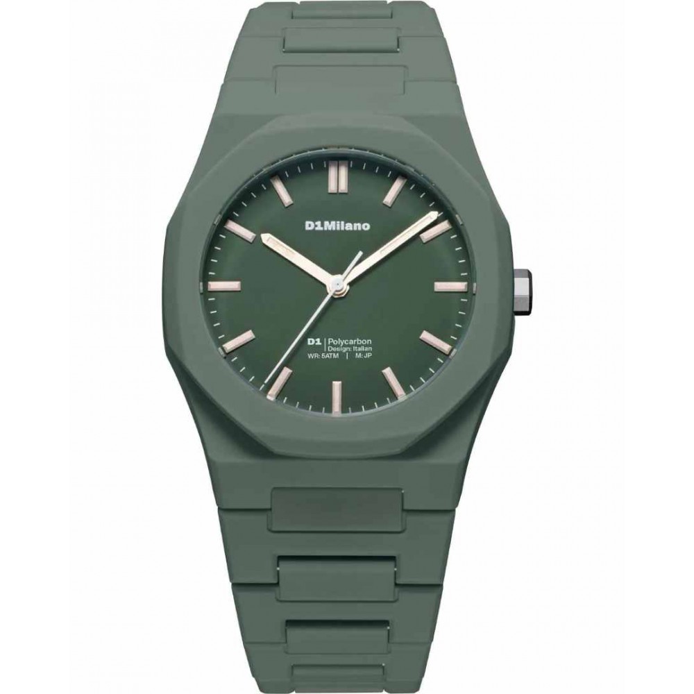 Men's Watch D1 Milano Polycarbon 40.5mm Polycarbonate Green D1-PCBJ42