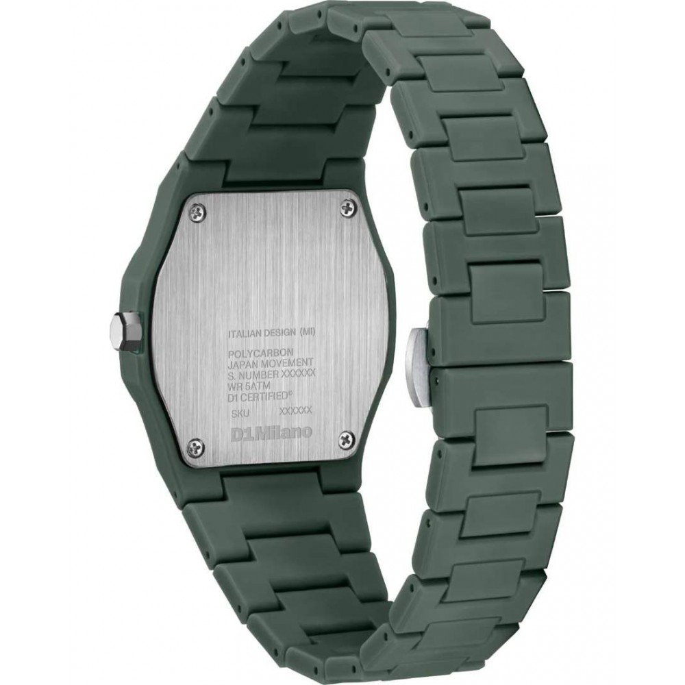 Men's Watch D1 Milano Polycarbon 40.5mm Polycarbonate Green D1-PCBJ42
