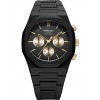 Men's Watch D1 Milano Polychrono Gilded Chronograph 40.5mm Polycarbonate Black/Gold  D1-PHBJ16