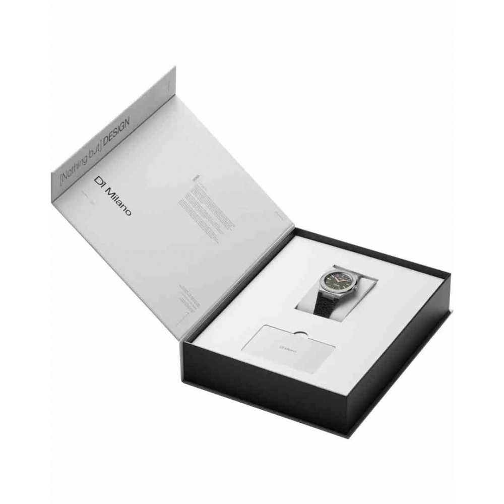 Unisex Watch D1 Milano Ultra Thin '1970' 39mm Black Synthetic Strap D1-UHKJ01