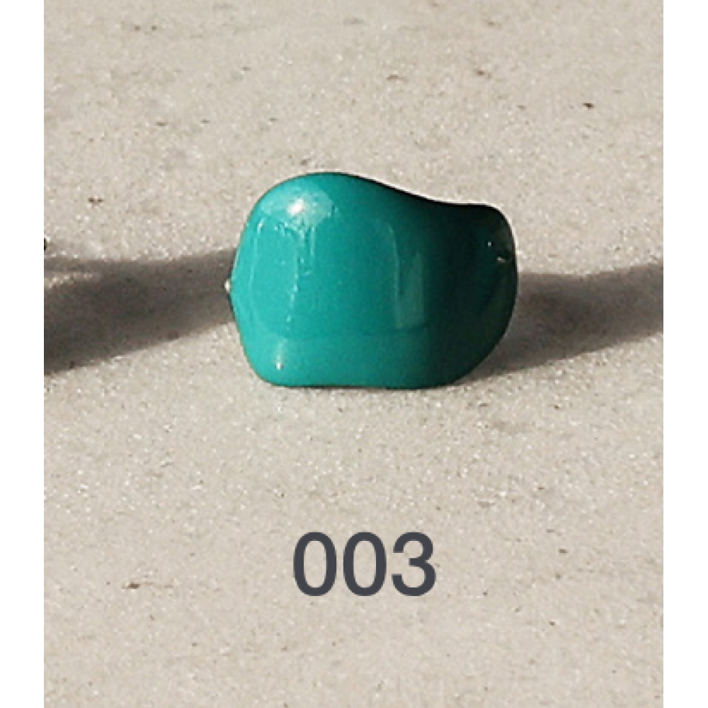 Woman's Ring DaphneP Blots Wave 003 Brass Enamel