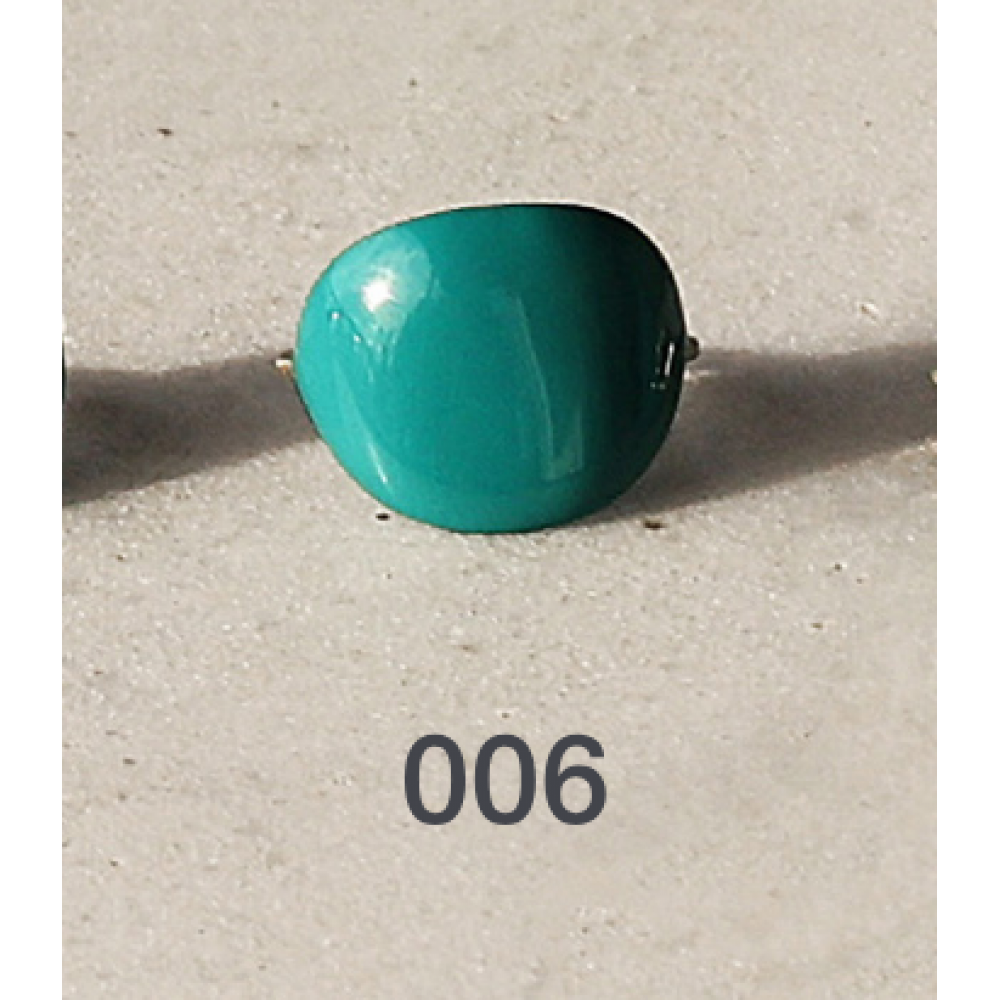 Γυναίκειο Δαχτυλίδι DaphneP Blots Small Oval 006 Επιχρυσωμένος Ορείχαλκος Σμάλτο
