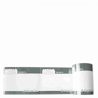 Dope Cans "Hello My Name Is" Stickers Metallic Silver DO-XS1001