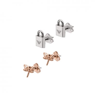Woman's Set Earrings Emporio Armani Rose Gold /Silver EGS2576221