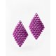 Woman's Earrings FABNORA By Boltenstern Essence Small 3D Printed Polyamide Popping Berry Purple FA8PE-SSBP