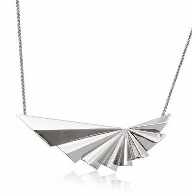 Woman's Necklace Fey Papanikou Folds Minimal Silver